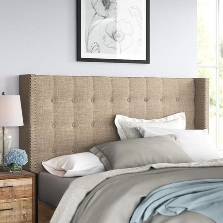 Achenbach Upholstered Headboard in Cream Beige - Quality, Style, and Functionality for Your Home - Just Home Furniture™