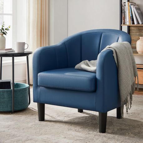 Alina 26.4" Wide Vegan Leather Armchair - Quality, Style, and Functionality for Your Home - Just Home Furniture™