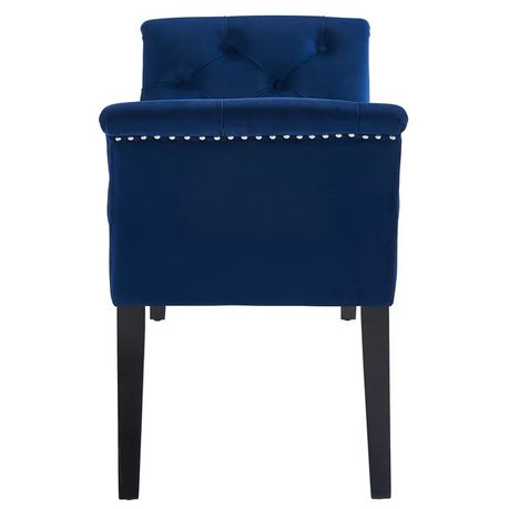 Bernarr Upholstered Bench in Blue Velvet - Quality, Style, and Functionality for Your Home - Just Home Furniture™