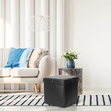 Brilon Vegan Leather Ottoman - Quality, Style, and Functionality for Your Home - Just Home Furniture™