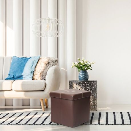 Brilon Vegan Leather Ottoman - Quality, Style, and Functionality for Your Home - Just Home Furniture™