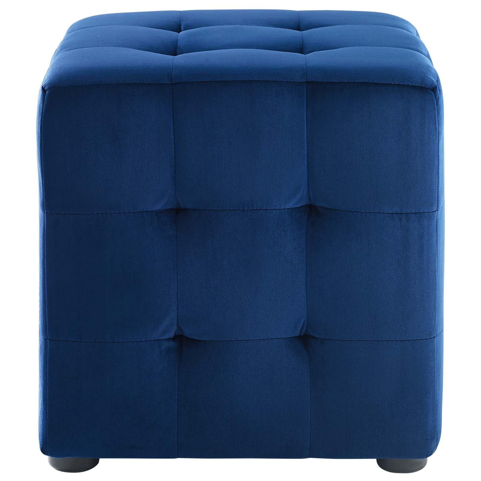 Contour Tufted Cube Performance Velvet Ottoman in Navy See more by Modway - Quality, Style, and Functionality for Your Home - Just Home Furniture™