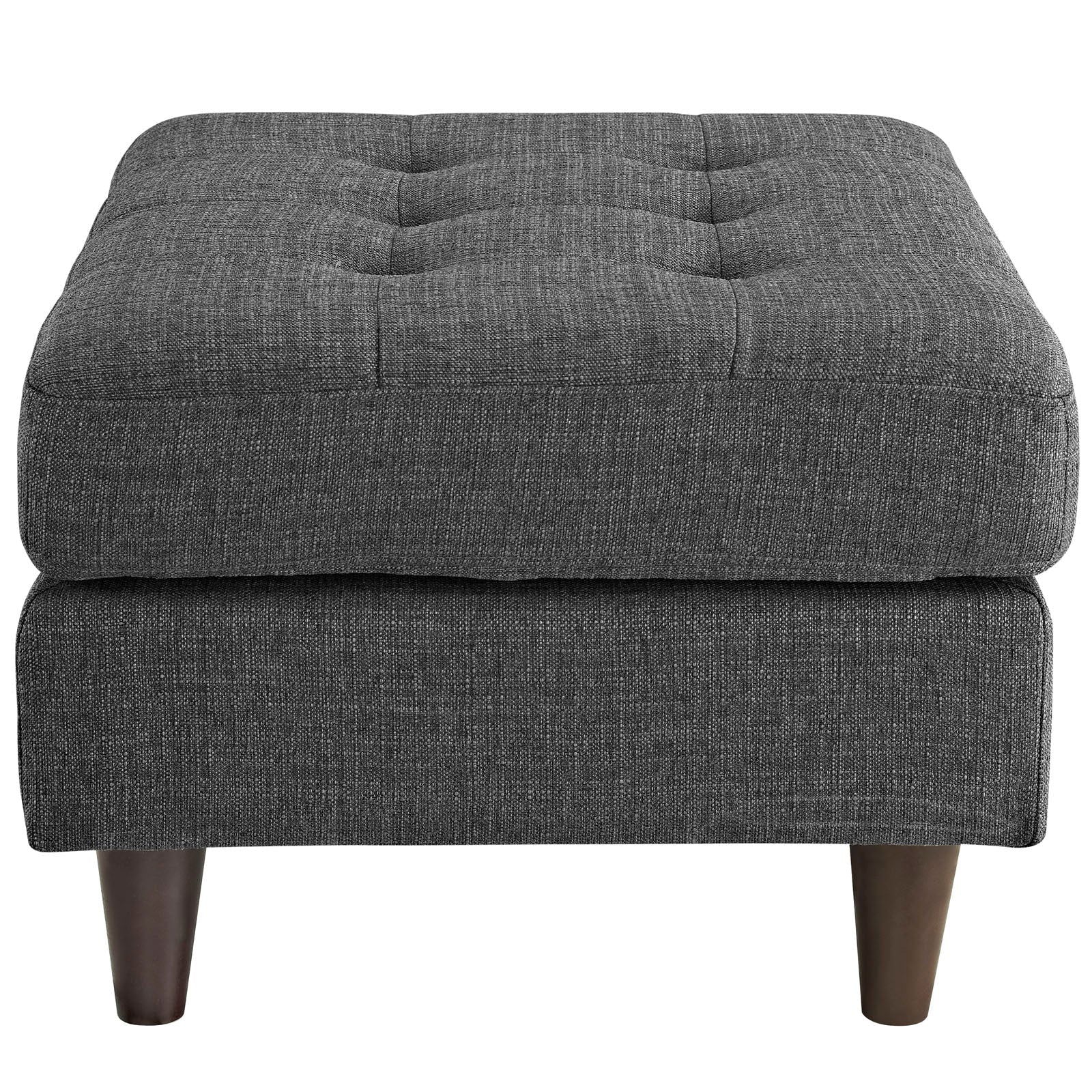 Empress Upholstered Fabric Ottoman in Gray - Quality, Style, and Functionality for Your Home - Just Home Furniture™