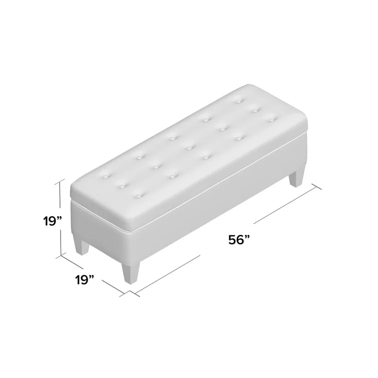 Gaither 100% Polyester Upholstered Storage Bench - Quality, Style, and Functionality for Your Home - Just Home Furniture™