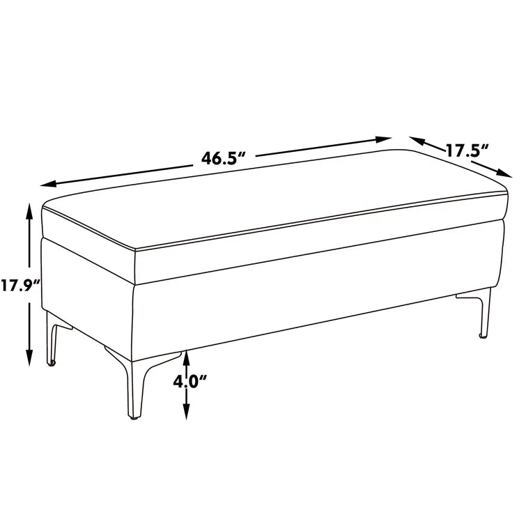 Garraway Velvet Upholstered Storage Bench - Quality, Style, and Functionality for Your Home - Just Home Furniture™