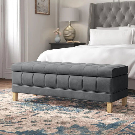 Gloria Upholstered Storage Ottoman - Quality, Style, and Functionality for Your Home - Just Home Furniture™