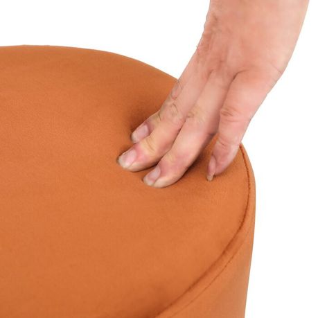 JHF Footy Round Upholstered Ottoman - Quality, Style, and Functionality for Your Home - Just Home Furniture™