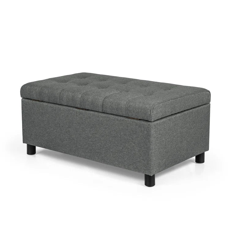 Linen Blend Upholstered Storage Bench - Quality, Style, and Functionality for Your Home - Just Home Furniture™
