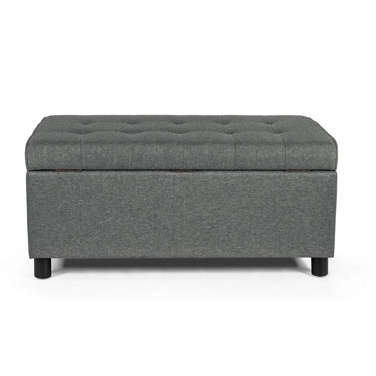 Linen Blend Upholstered Storage Bench - Quality, Style, and Functionality for Your Home - Just Home Furniture™