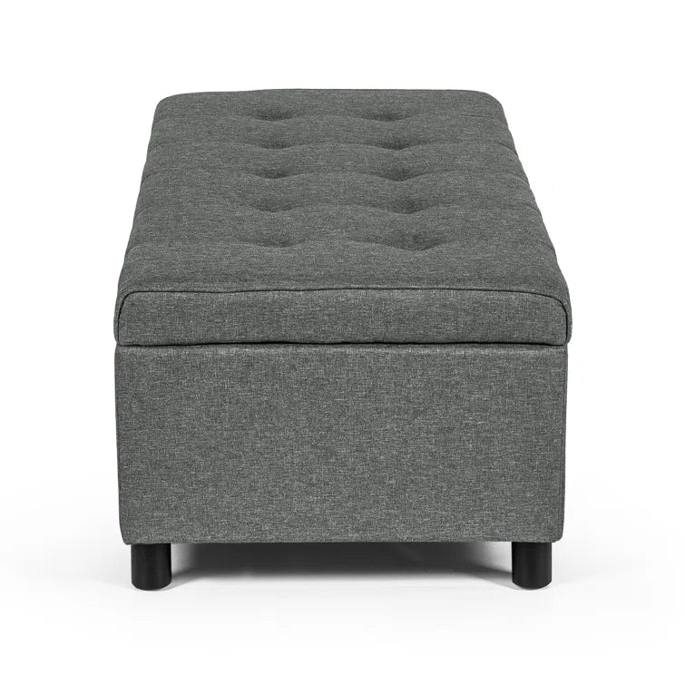 Linen Blend Upholstered Storage Bench - Quality, Style, and Functionality for Your Home - Just Home Furniture™