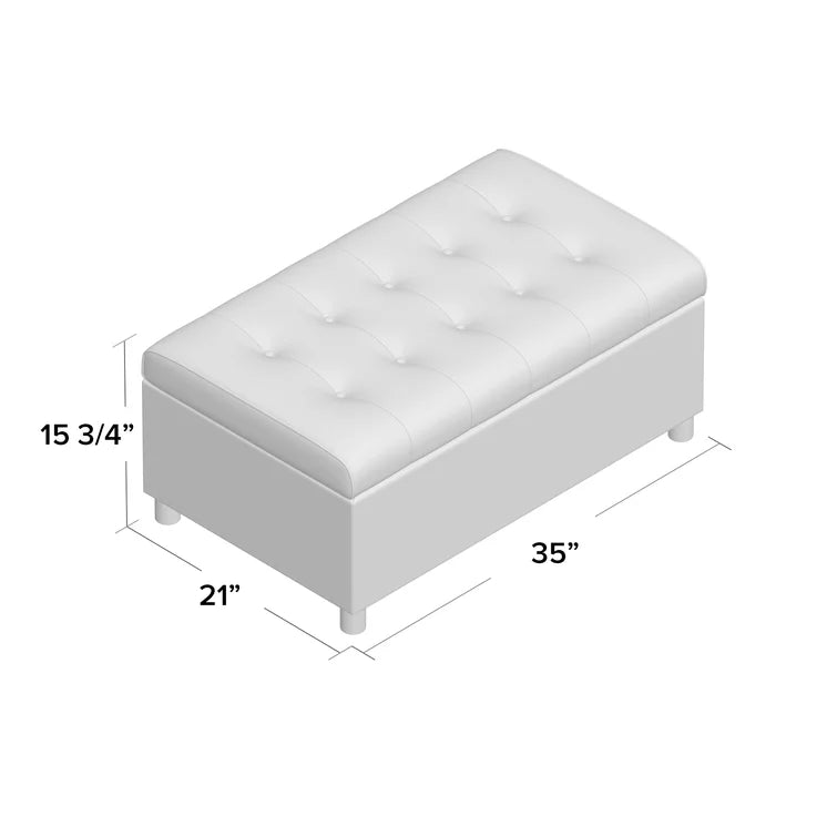 Linen Blend Upholstered Storage Bench - Quality, Style, and Functionality for Your Home - Just Home Furniture™