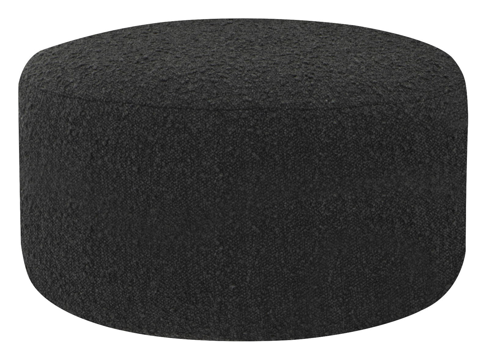 Roberta Ottoman - Licorice Boucle, 24.5in - Quality, Style, and Functionality for Your Home - Just Home Furniture™
