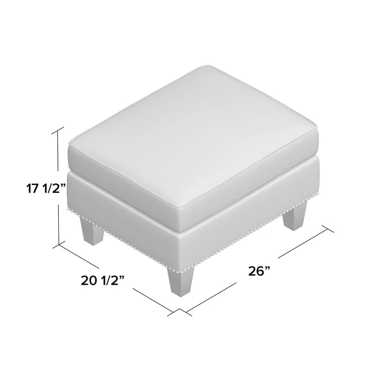 Rotterdam Upholstered Ottoman - Quality, Style, and Functionality for Your Home - Just Home Furniture™