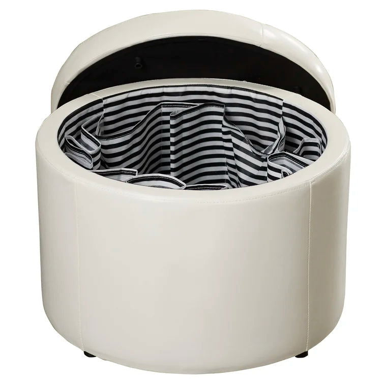 Stansell 22" Wide Tufted Round Storage Ottoman - Quality, Style, and Functionality for Your Home - Just Home Furniture™