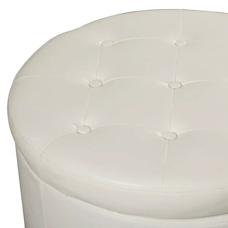 Stansell 22" Wide Tufted Round Storage Ottoman - Quality, Style, and Functionality for Your Home - Just Home Furniture™