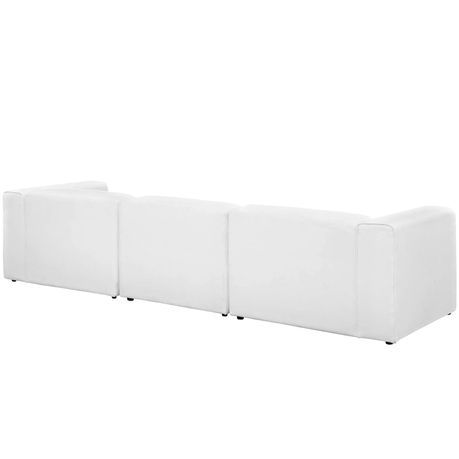 The Mingle HM White Leather Modern Sectional Sofa - Quality, Style, and Functionality for Your Home - Just Home Furniture™