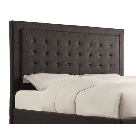 Trevoux Upholstered Headboard in Light Dark Grey Beige - Quality, Style, and Functionality for Your Home - Just Home Furniture™