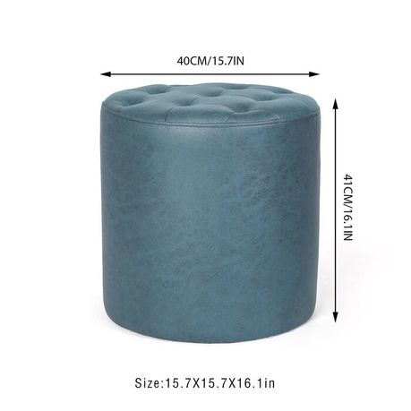 Vegan Leather Round Ottoman - Quality, Style, and Functionality for Your Home - Just Home Furniture™
