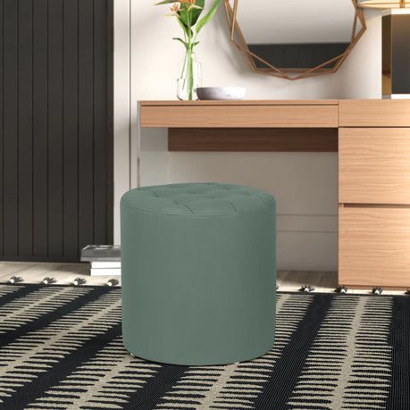 Vegan Leather Round Ottoman - Quality, Style, and Functionality for Your Home - Just Home Furniture™
