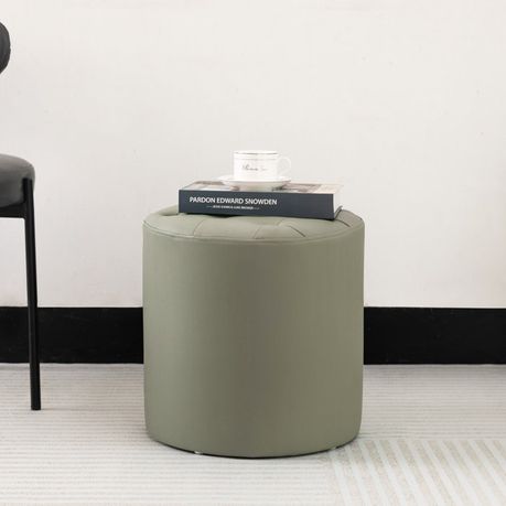 Vegan Leather Round Ottoman - Quality, Style, and Functionality for Your Home - Just Home Furniture™
