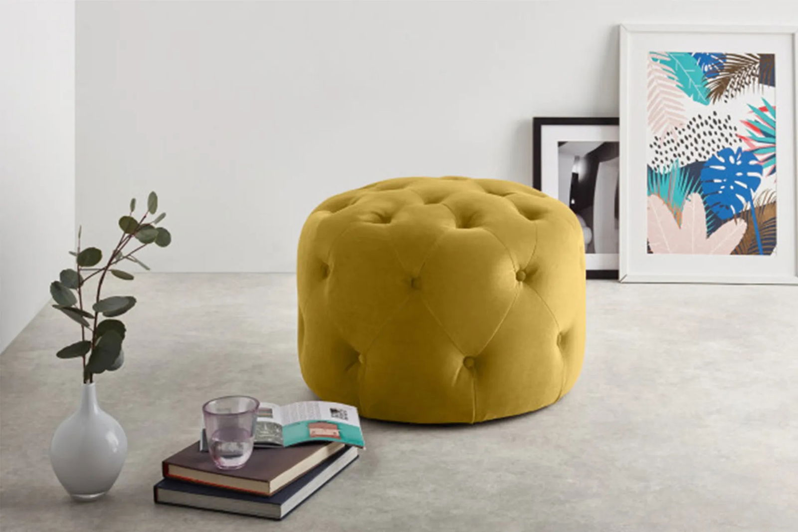 Veronica Ottoman - Yellow - Quality, Style, and Functionality for Your Home - Just Home Furniture™