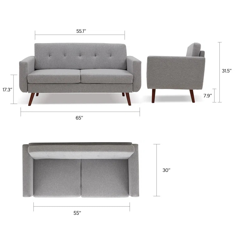 65'' Upholstered Loveseat - Quality, Style, and Functionality for Your Home - Just Home Furniture™