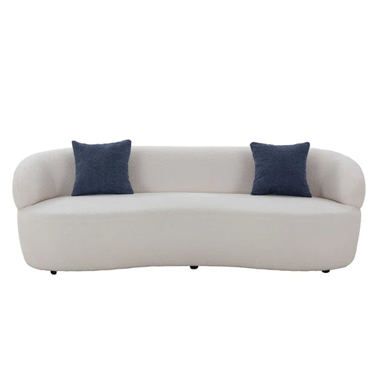 86.61" Upholstered Curved Sofa
