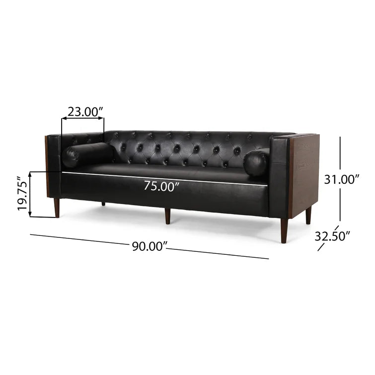 90'' Vegan Leather Sofa - Quality, Style, and Functionality for Your Home - Just Home Furniture™