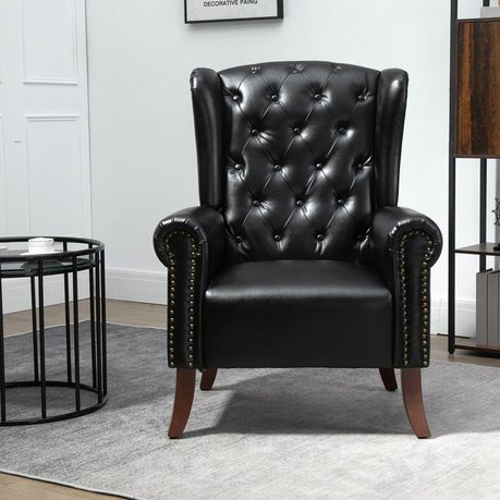 Abdul-Ahad Royal Vegan Leather Wingback Chair - Quality, Style, and Functionality for Your Home - Just Home Furniture™