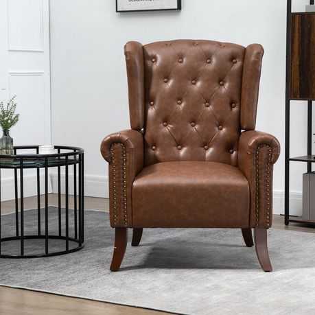 Abdul-Ahad Royal Vegan Leather Wingback Chair – Quality, Style