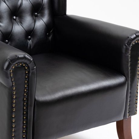 Abdul-Ahad Royal Vegan Leather Wingback Chair - Quality, Style, and Functionality for Your Home - Just Home Furniture™
