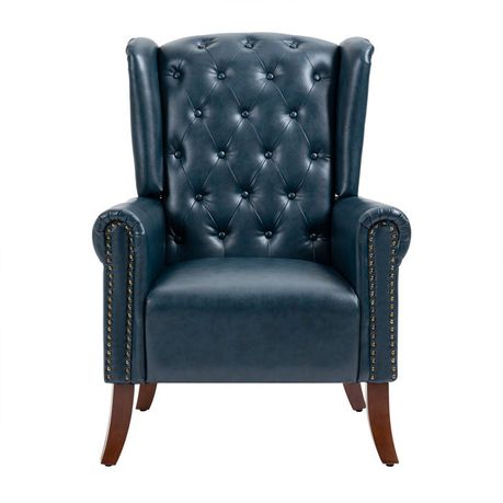 Abdul-Ahad Royal Vegan Leather Wingback Chair - Quality, Style, and Functionality for Your Home - Just Home Furniture™