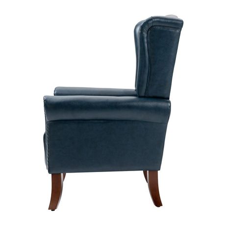Abdul-Ahad Royal Vegan Leather Wingback Chair - Quality, Style, and Functionality for Your Home - Just Home Furniture™