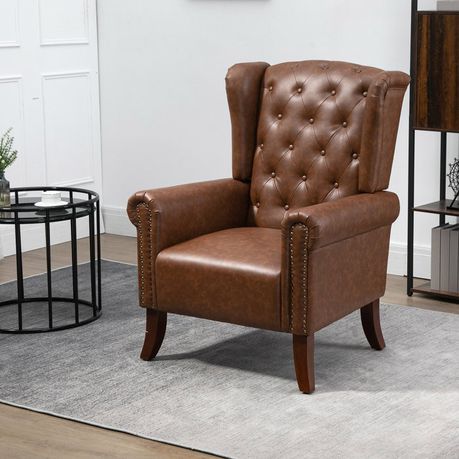 Abdul-Ahad Royal Vegan Leather Wingback Chair - Quality, Style, and Functionality for Your Home - Just Home Furniture™