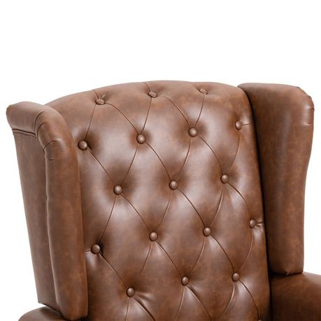 Abdul-Ahad Royal Vegan Leather Wingback Chair - Quality, Style, and Functionality for Your Home - Just Home Furniture™
