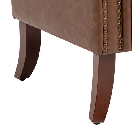 Abdul-Ahad Royal Vegan Leather Wingback Chair - Quality, Style, and Functionality for Your Home - Just Home Furniture™