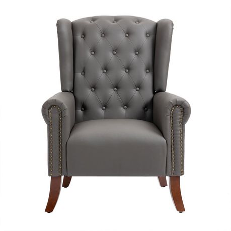 Abdul-Ahad Royal Vegan Leather Wingback Chair - Quality, Style, and Functionality for Your Home - Just Home Furniture™