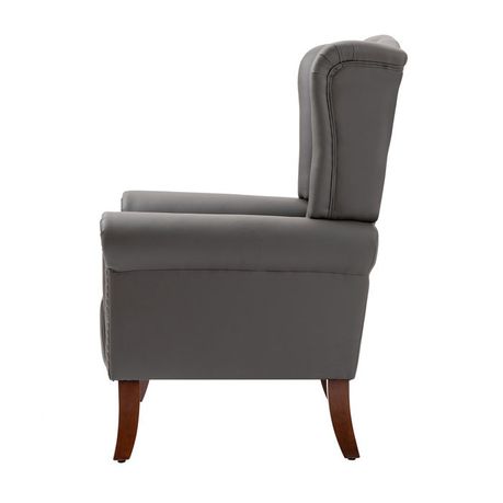 Abdul-Ahad Royal Vegan Leather Wingback Chair - Quality, Style, and Functionality for Your Home - Just Home Furniture™
