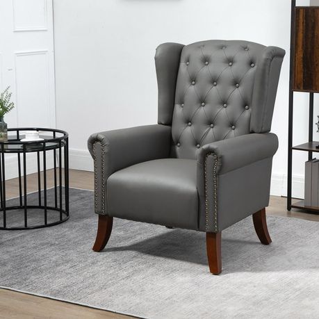 Abdul-Ahad Royal Vegan Leather Wingback Chair - Quality, Style, and Functionality for Your Home - Just Home Furniture™