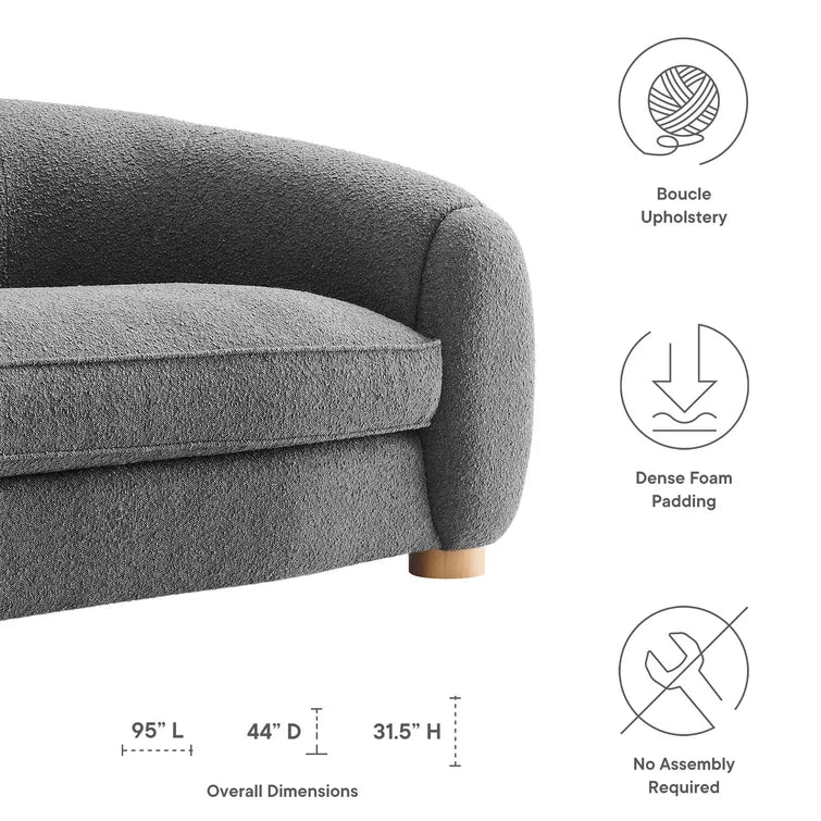 Abundant 95'' Upholstered Sofa - Quality, Style, and Functionality for Your Home - Just Home Furniture™