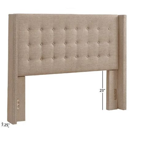 Achenbach Upholstered Headboard in Cream Beige - Quality, Style, and Functionality for Your Home - Just Home Furniture™