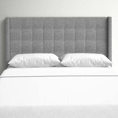 Achenbach Upholstered Headboard in Light Grey Beige - Quality, Style, and Functionality for Your Home - Just Home Furniture™