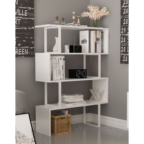 Adriana Tall Metal Wood Geometric Bookcase - Quality, Style, and Functionality for Your Home - Just Home Furniture™