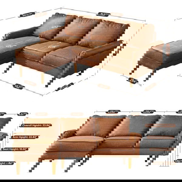 Advik 2 - Piece Upholstered Sectional - Quality, Style, and Functionality for Your Home - Just Home Furniture™