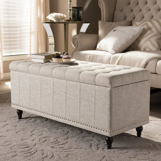 Ahrens Polyester Blend Upholstered Storage Bench - Quality, Style, and Functionality for Your Home - Just Home Furniture™