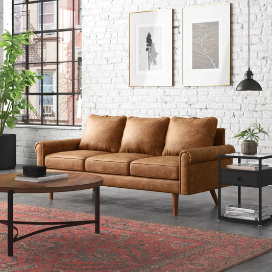 Ainsley 73.6'' Vegan Leather Sofa - Quality, Style, and Functionality for Your Home - Just Home Furniture™