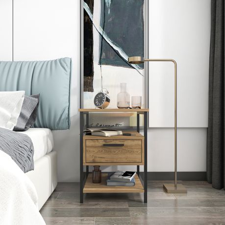 Alba Particle Board Nightstand - Quality, Style, and Functionality for Your Home - Just Home Furniture™