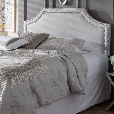 Albee Edenbrook Upholstered Headboard in Light Grey Beige - Quality, Style, and Functionality for Your Home - Just Home Furniture™