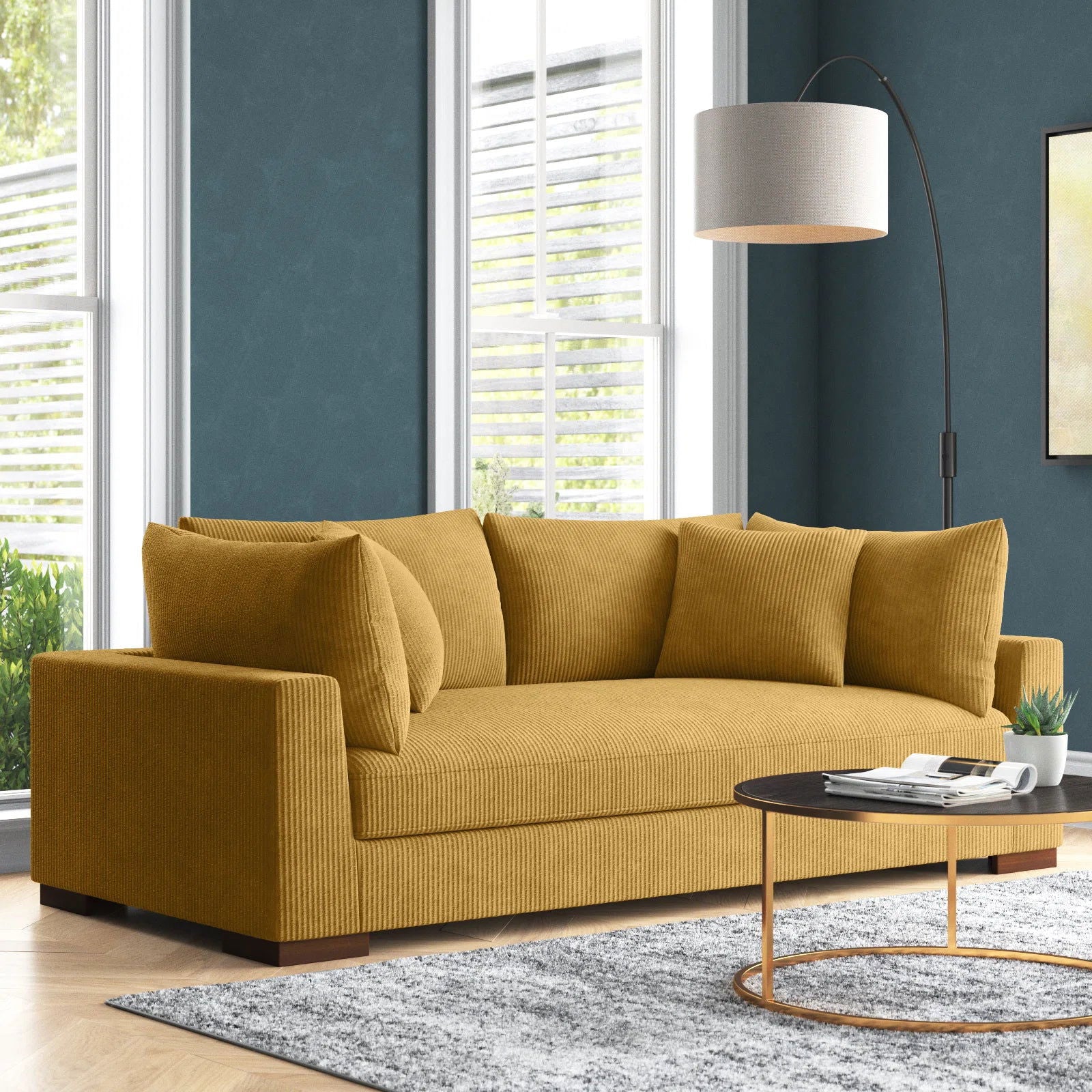 Alcantara 89.5" Square Arm Sofa - Quality, Style, and Functionality for Your Home - Just Home Furniture™