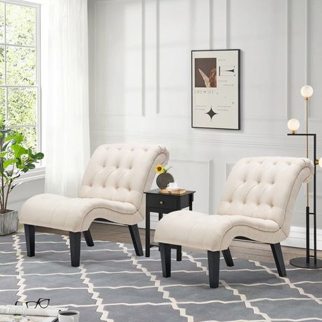Aleazay Upholstered Slipper Chair in Beige - Quality, Style, and Functionality for Your Home - Just Home Furniture™